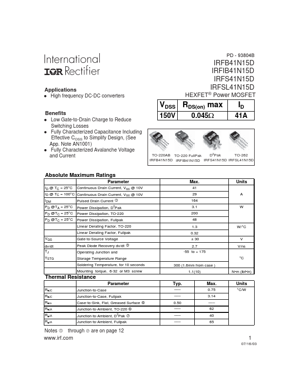 IRFIB41N15D