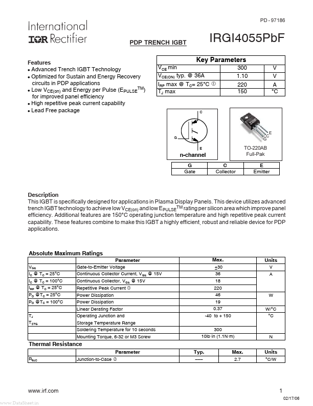 IRGI4055PBF