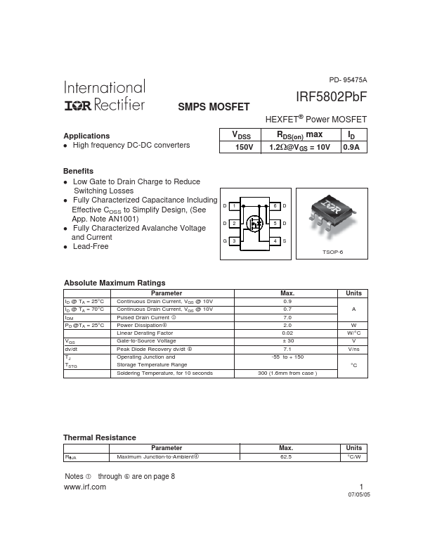 IRF5802PbF