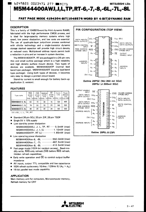 M5M44400ATP-8L