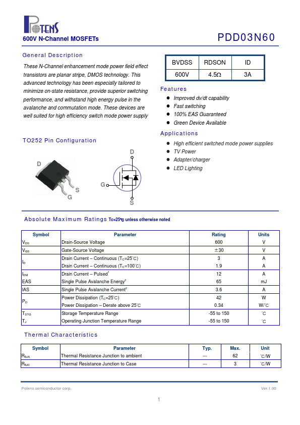 PDD03N60