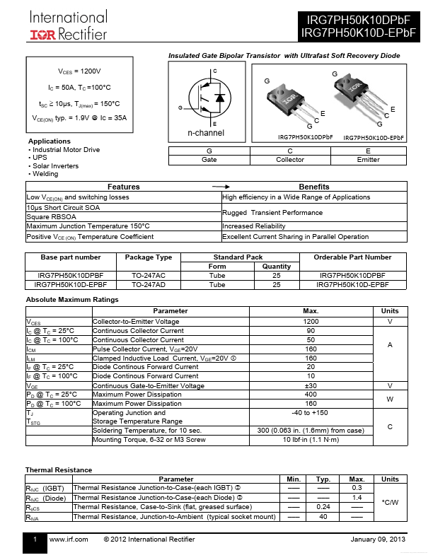 IRG7PH50K10D-EPBF