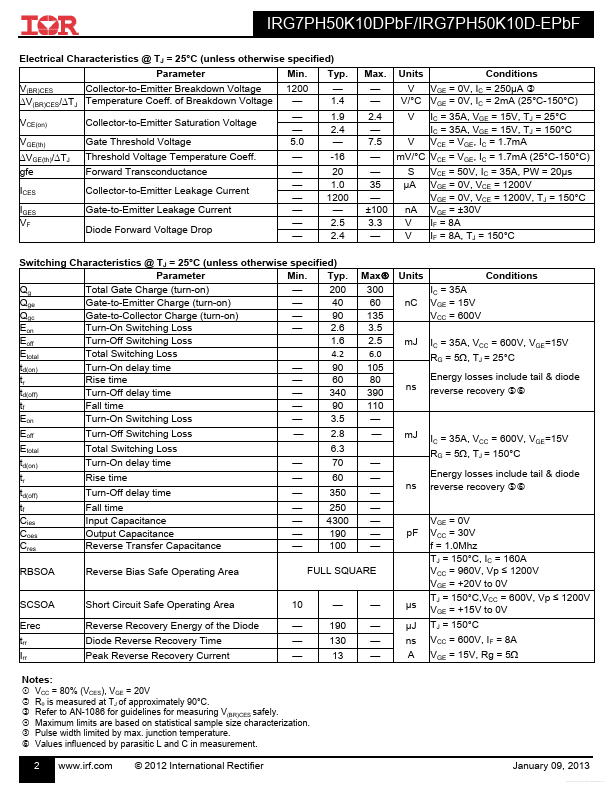 IRG7PH50K10D-EPBF