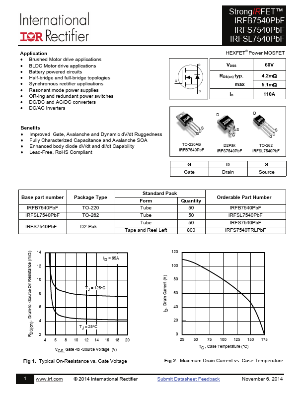 IRFSL7540PbF