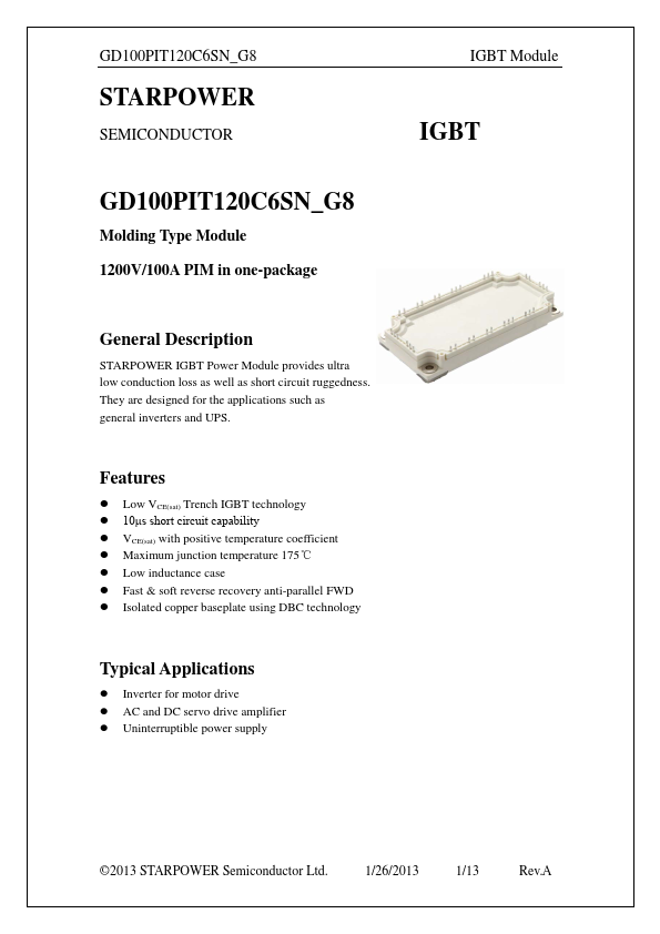 GD100PIT120C6SN_G8 Datasheet Preview