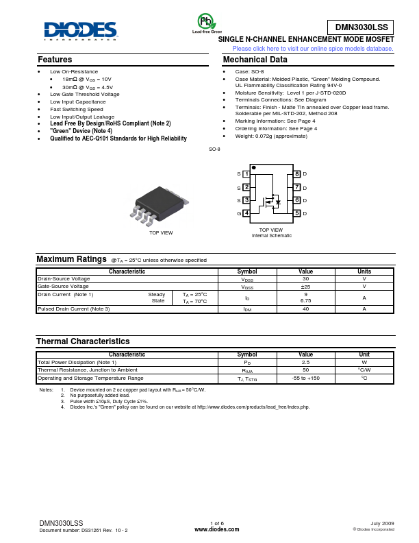 DMN3030LSS