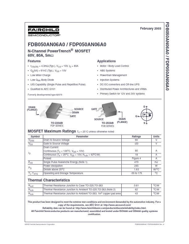 FDB050AN06A0