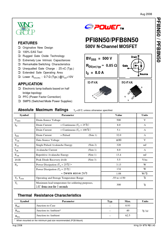 PFB8N50