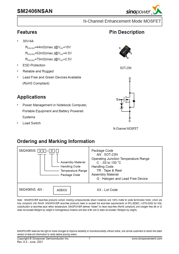 SM2406NSAN Datasheet Preview