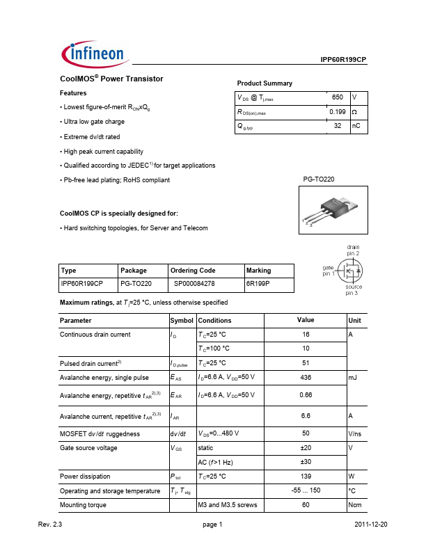 IPP60R199CP