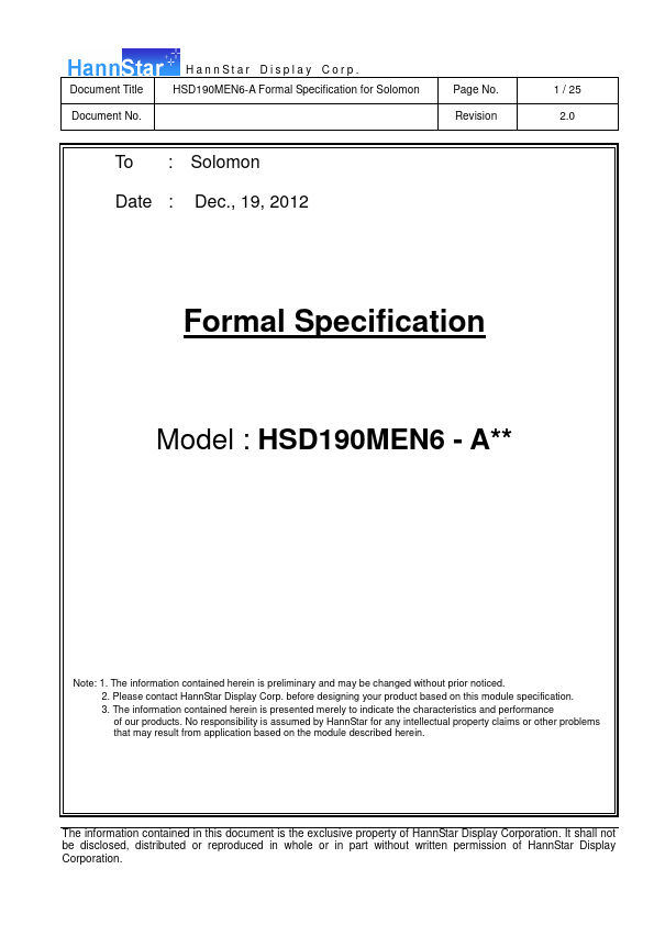 HSD190MEN6-A