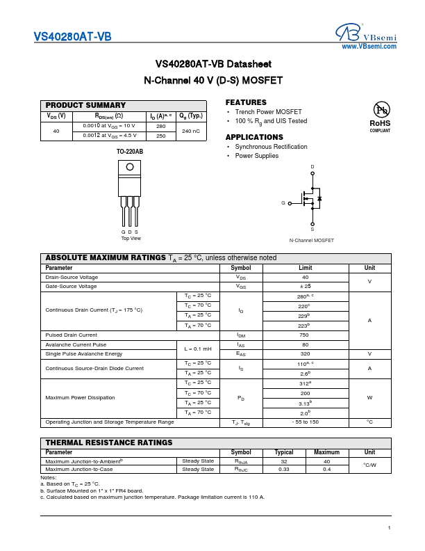 VS40280AT Datasheet Preview