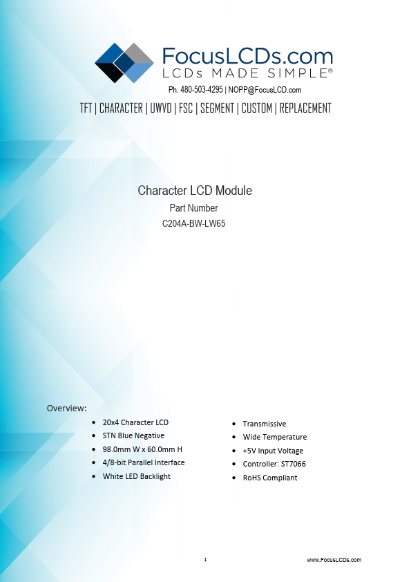 C204A-BW-LW65 Datasheet Preview