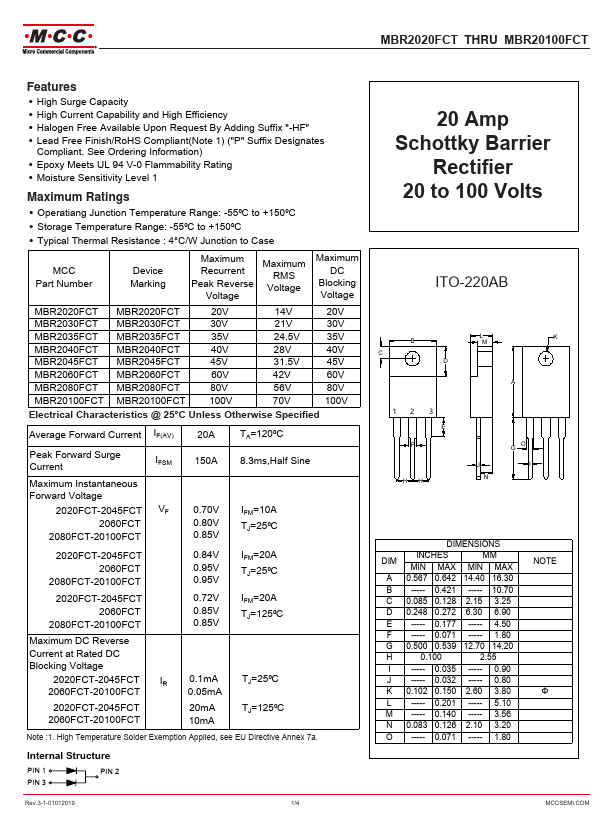 MBR2040FCT