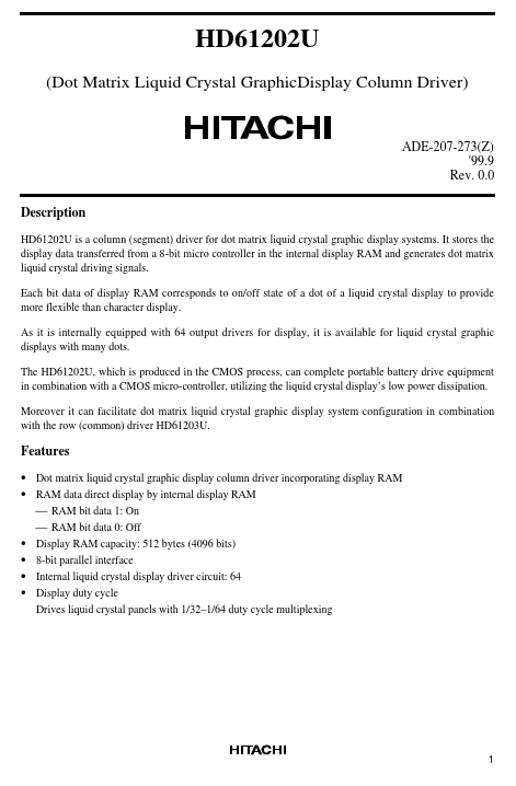 HD61202U Datasheet Preview