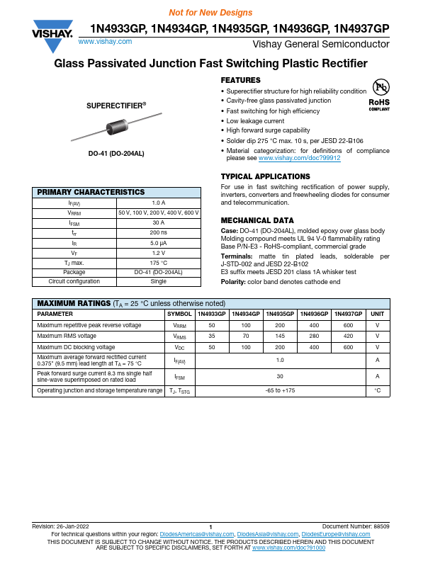 1N4935GP Datasheet Preview