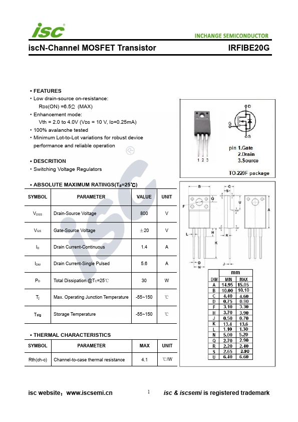 IRFIBE20G