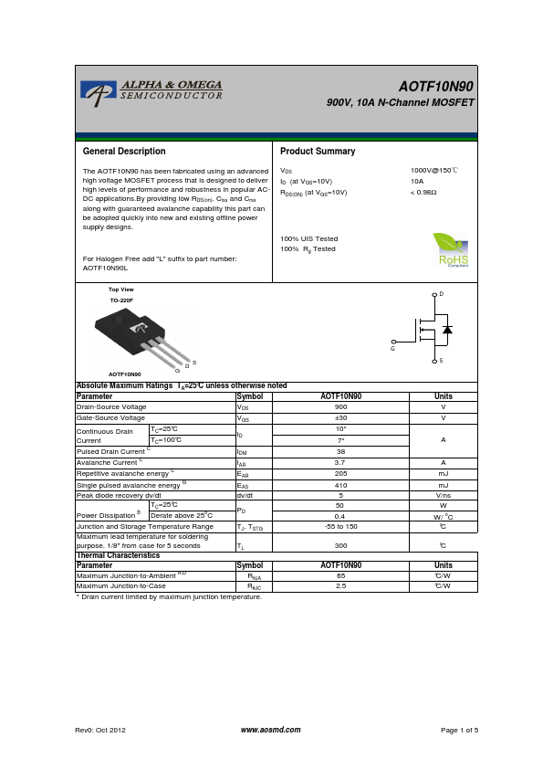 AOTF10N90