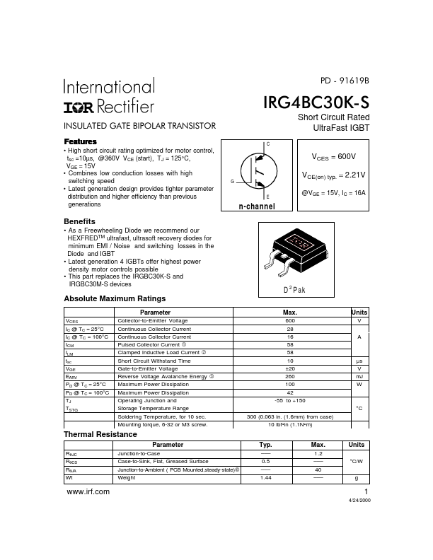 IRG4BC30K-S