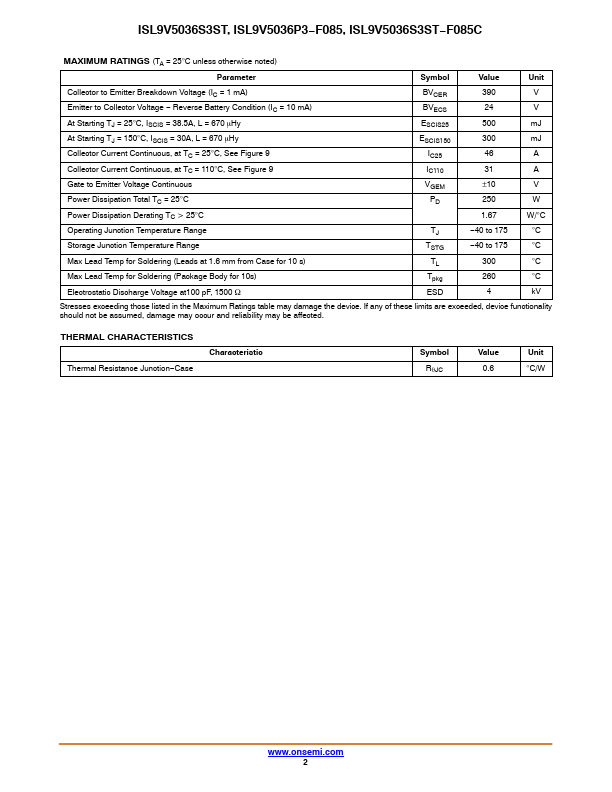 ISL9V5036S3ST-F085C