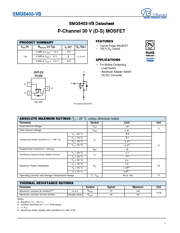 SMG5403 Datasheet Preview