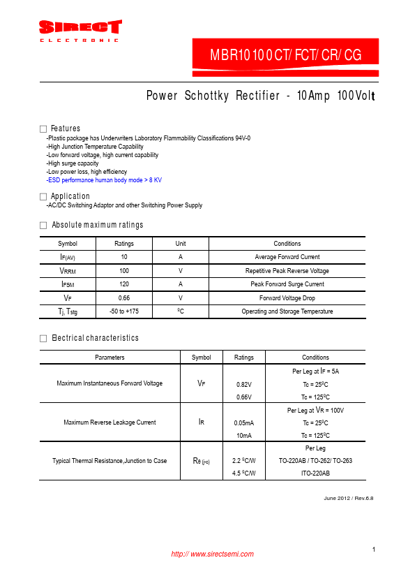 MBR10100FCT