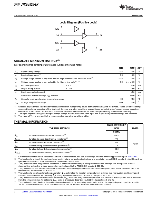 SN74LVC2G126-EP