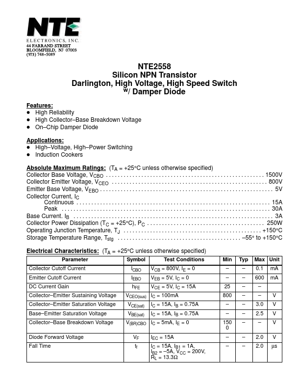 NTE2558