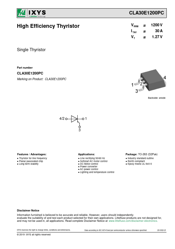 CLA30E1200PC Datasheet Preview