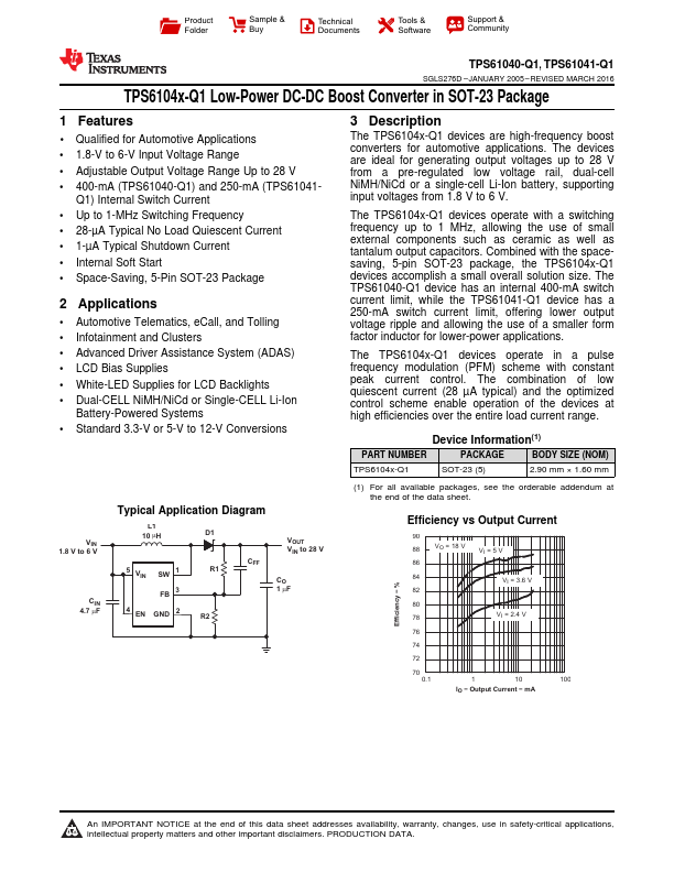 TPS61041-Q1