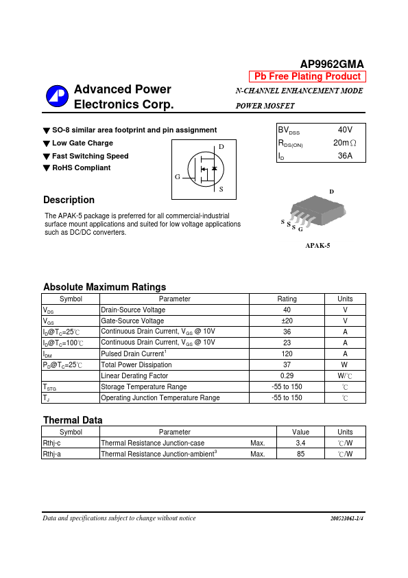 AP9962GMA