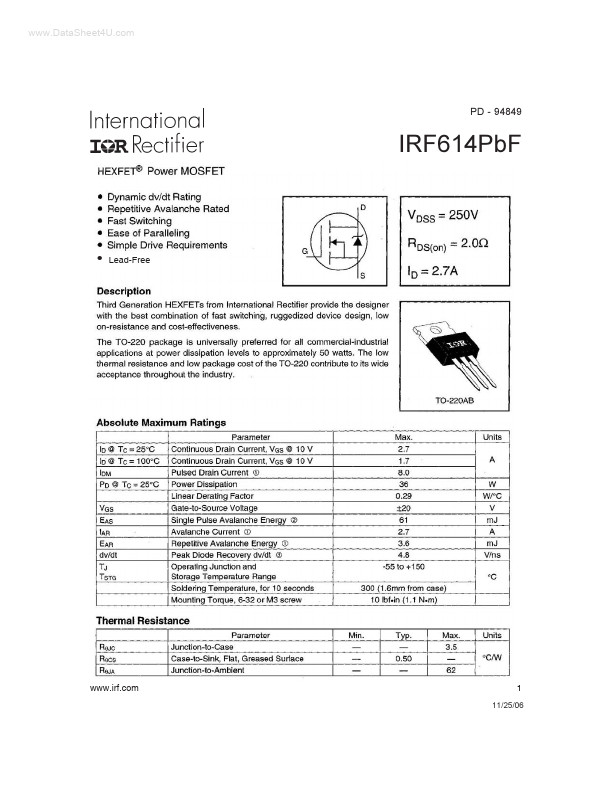 IRF614PBF