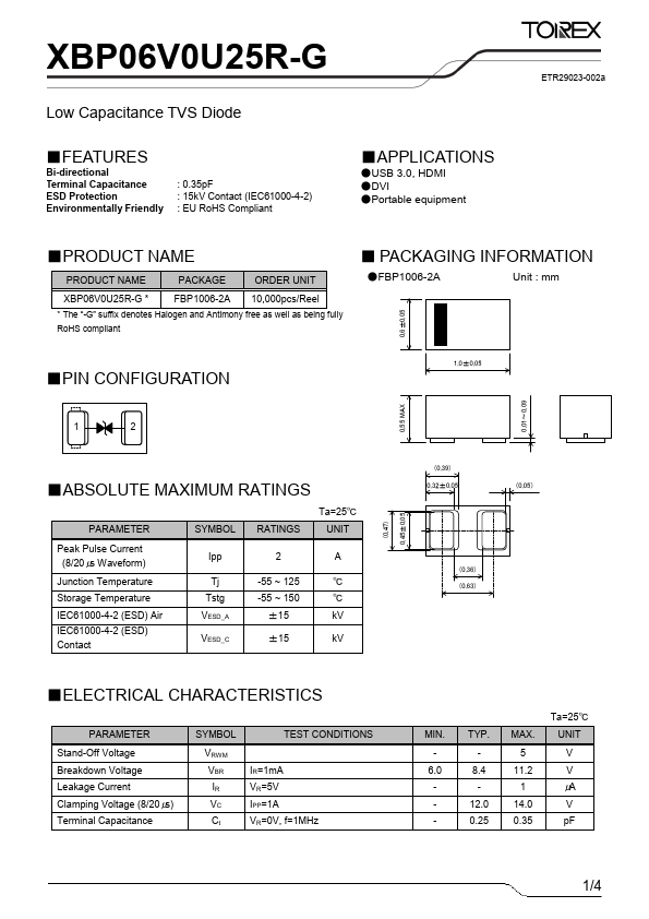 XBP06V0U25R-G