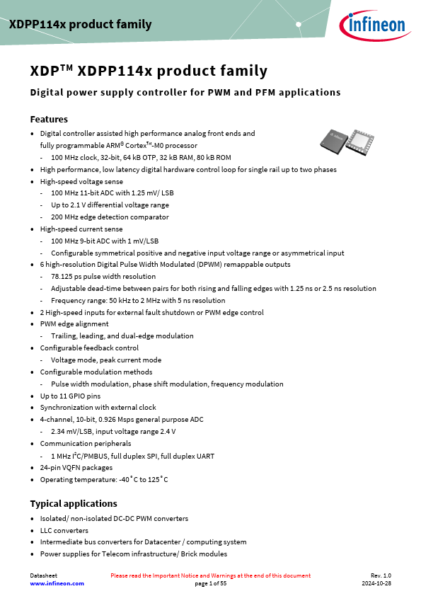 XDPP1140-100B Datasheet Preview