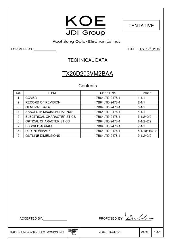 TX26D203VM2BAA