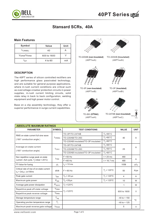 40PT06BI datasheet page 1 preview