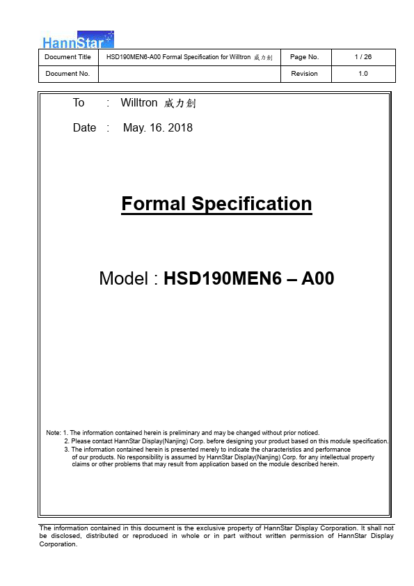 HSD190MEN6-A00