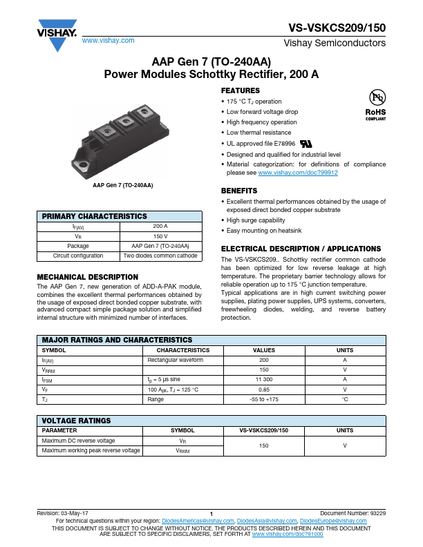 VS-VSKCS209-150