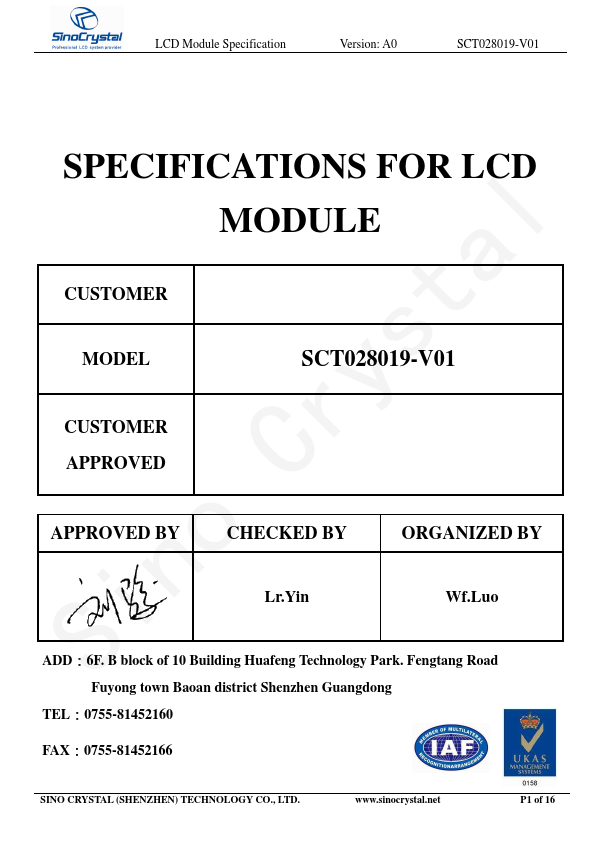 SCT028019-V01 Datasheet Preview
