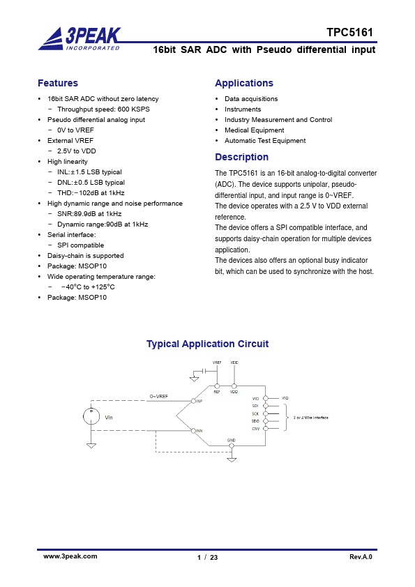 TPC5161 Datasheet Preview