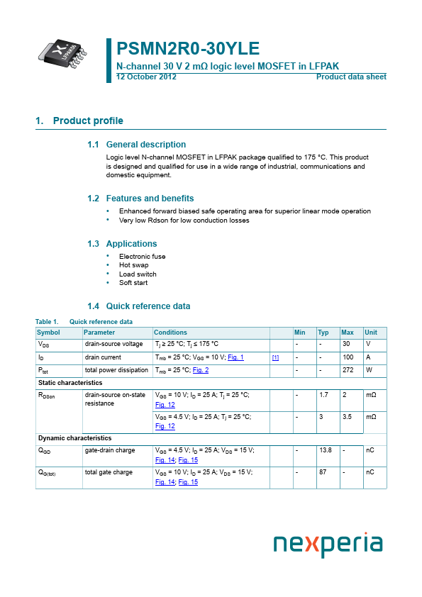 PSMN2R0-30YLE