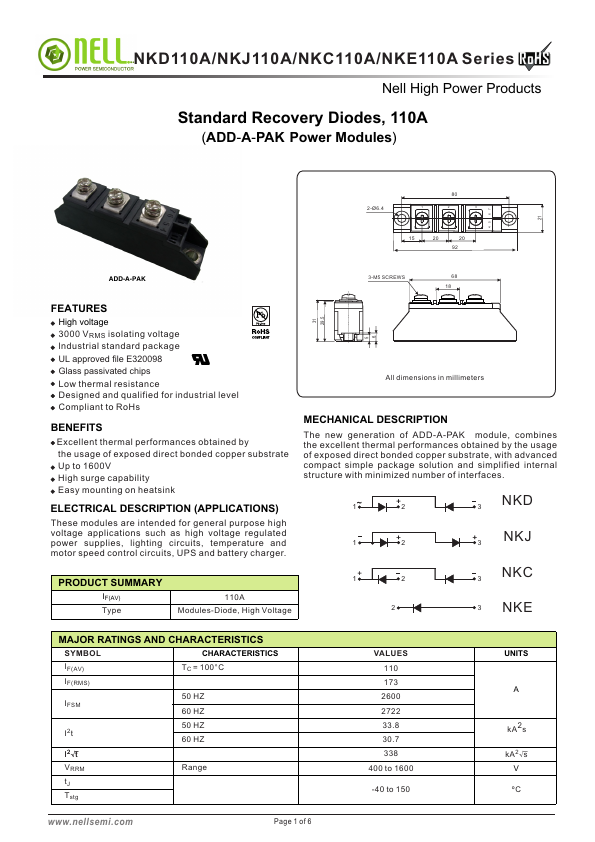 NKE110A Datasheet Preview