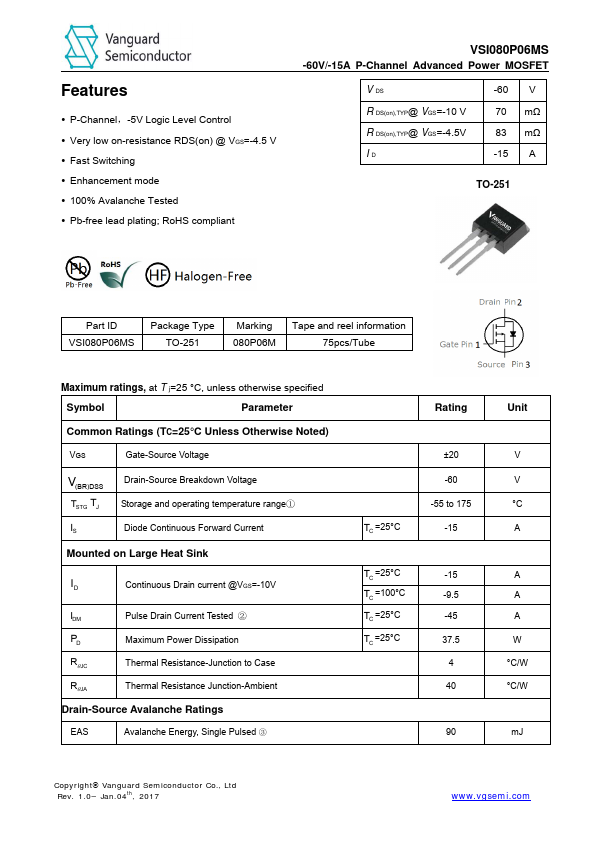 VSI080P06MS