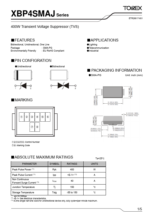 XBP4SMAJ022C-G