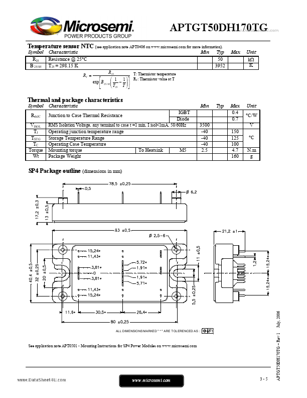 APTGT50DH170TG