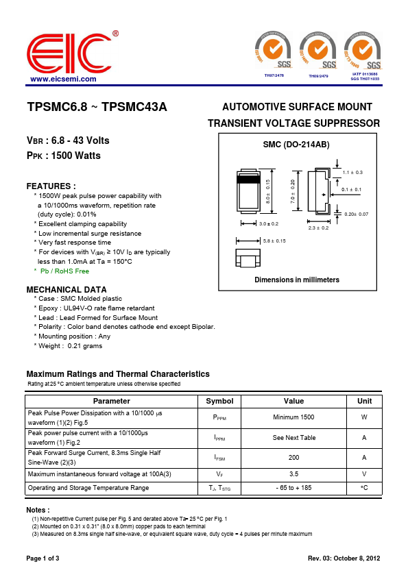 TPSMC6.8A