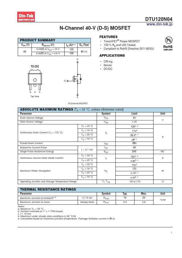 DTU120N04