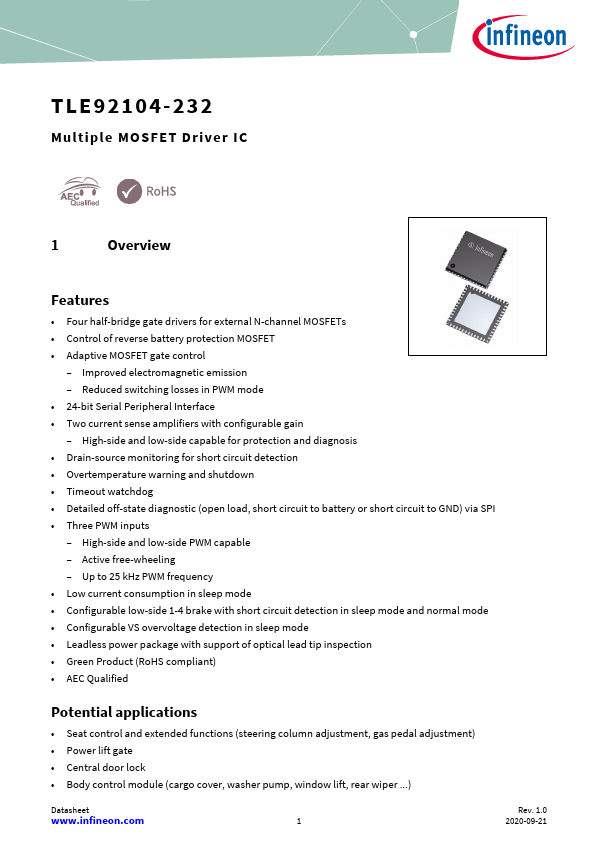 TLE92104-232 Datasheet Preview