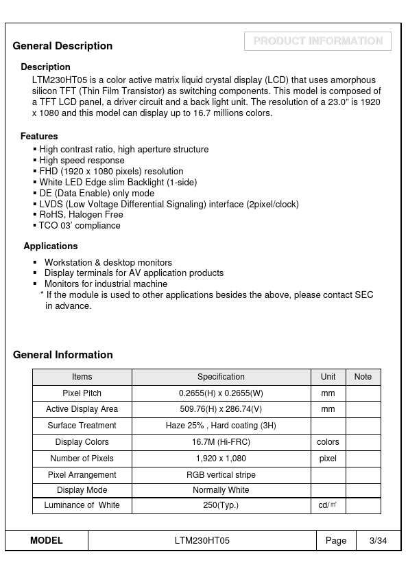 LTM230HT05-V