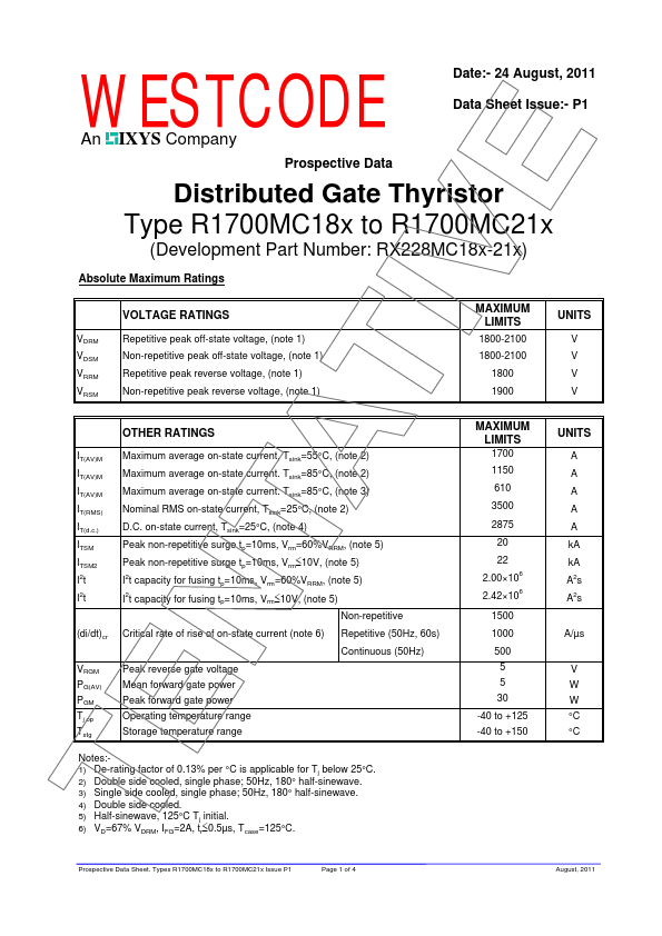 R1700MC18G Datasheet Preview